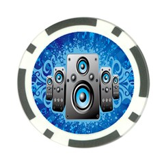 Sound System Music Disco Party Poker Chip Card Guard (10 Pack) by Mariart