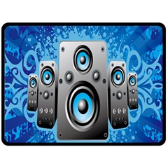 Sound System Music Disco Party Fleece Blanket (large)  by Mariart