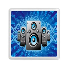 Sound System Music Disco Party Memory Card Reader (square)  by Mariart