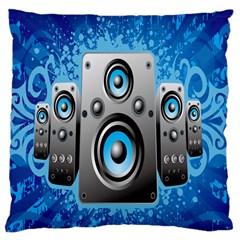 Sound System Music Disco Party Large Cushion Case (two Sides) by Mariart