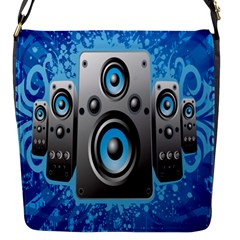 Sound System Music Disco Party Flap Messenger Bag (s) by Mariart