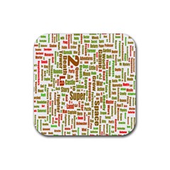 Screen Source Serif Text Rubber Coaster (square)  by Mariart