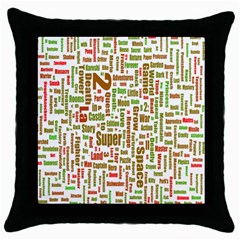 Screen Source Serif Text Throw Pillow Case (black) by Mariart