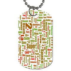 Screen Source Serif Text Dog Tag (two Sides) by Mariart