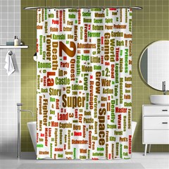 Screen Source Serif Text Shower Curtain 48  X 72  (small)  by Mariart