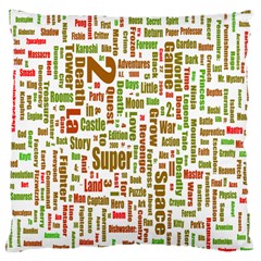 Screen Source Serif Text Large Cushion Case (two Sides) by Mariart