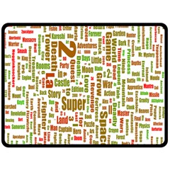 Screen Source Serif Text Double Sided Fleece Blanket (large)  by Mariart