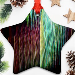 Screen Shot Line Vertical Rainbow Ornament (star)