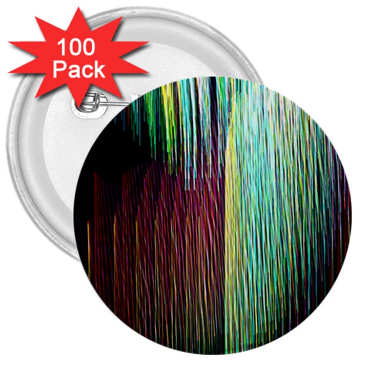 Screen Shot Line Vertical Rainbow 3  Buttons (100 pack) 