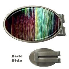 Screen Shot Line Vertical Rainbow Money Clips (oval) 