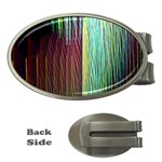 Screen Shot Line Vertical Rainbow Money Clips (Oval)  Front