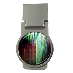 Screen Shot Line Vertical Rainbow Money Clips (round)  by Mariart