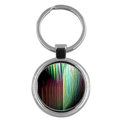 Screen Shot Line Vertical Rainbow Key Chains (round)  by Mariart