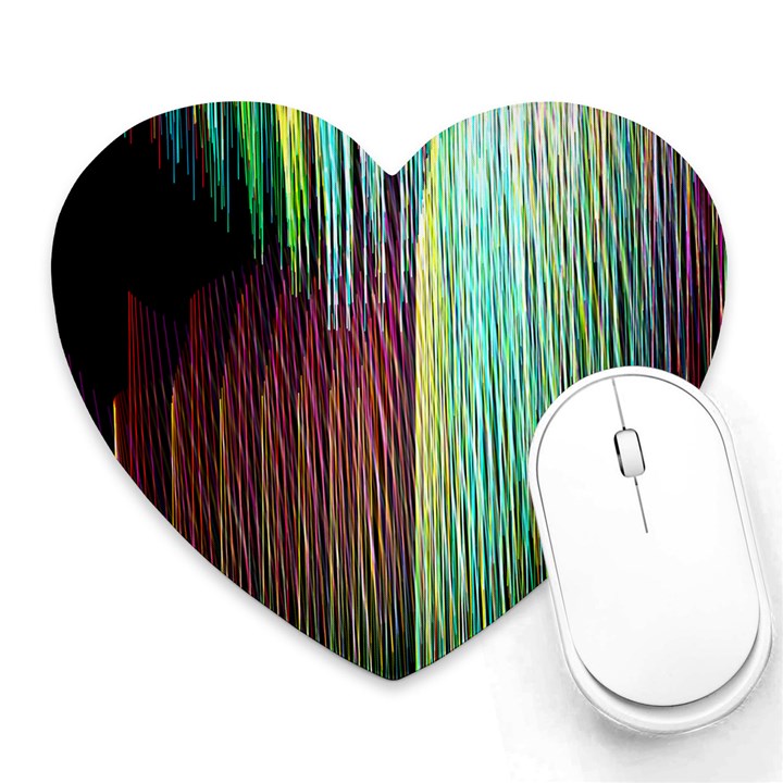 Screen Shot Line Vertical Rainbow Heart Mousepads