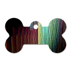 Screen Shot Line Vertical Rainbow Dog Tag Bone (two Sides) by Mariart