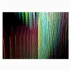 Screen Shot Line Vertical Rainbow Large Glasses Cloth (2-side) by Mariart