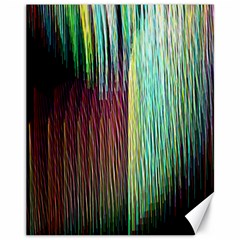 Screen Shot Line Vertical Rainbow Canvas 11  X 14   by Mariart