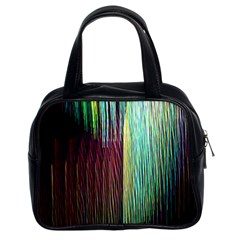 Screen Shot Line Vertical Rainbow Classic Handbags (2 Sides) by Mariart