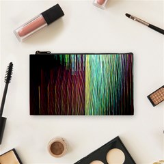 Screen Shot Line Vertical Rainbow Cosmetic Bag (small)  by Mariart