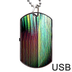 Screen Shot Line Vertical Rainbow Dog Tag Usb Flash (two Sides) by Mariart