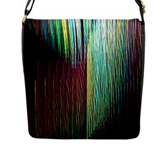 Screen Shot Line Vertical Rainbow Flap Messenger Bag (l)  by Mariart