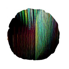 Screen Shot Line Vertical Rainbow Standard 15  Premium Flano Round Cushions by Mariart