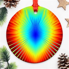 View Max Gain Resize Flower Floral Light Line Chevron Ornament (round) by Mariart