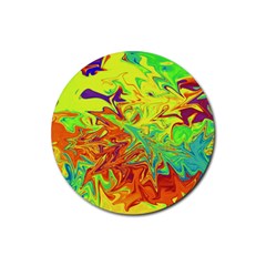 Colors Rubber Round Coaster (4 Pack)  by Valentinaart