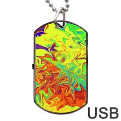 Colors Dog Tag Usb Flash (one Side) by Valentinaart