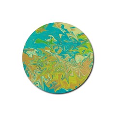 Colors Rubber Round Coaster (4 Pack)  by Valentinaart