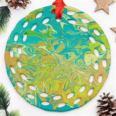 Colors Round Filigree Ornament (Two Sides)