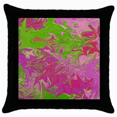 Colors Throw Pillow Case (Black)