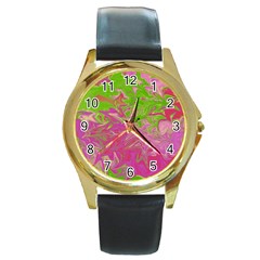 Colors Round Gold Metal Watch by Valentinaart