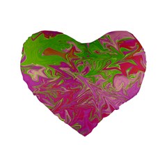 Colors Standard 16  Premium Flano Heart Shape Cushions