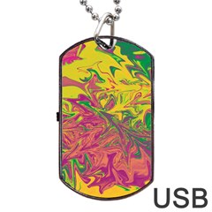 Colors Dog Tag Usb Flash (one Side) by Valentinaart