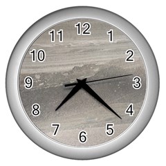 Slatescape Wall Clocks (silver)  by DeneWestUK