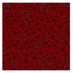 Red Roses Field Large Satin Scarf (square) by designworld65