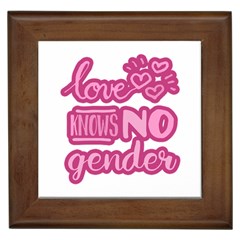 Love Knows No Gender Framed Tiles by Valentinaart