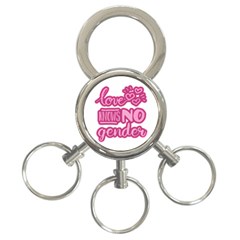 Love Knows No Gender 3-ring Key Chains