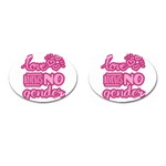 Love knows no gender Cufflinks (Oval) Front(Pair)