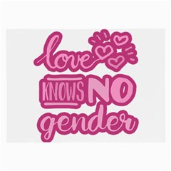 Love Knows No Gender Large Glasses Cloth (2-side) by Valentinaart