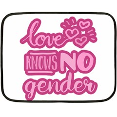 Love Knows No Gender Fleece Blanket (mini) by Valentinaart