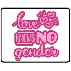 Love Knows No Gender Fleece Blanket (medium)  by Valentinaart