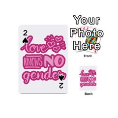 Love Knows No Gender Playing Cards 54 (mini)  by Valentinaart