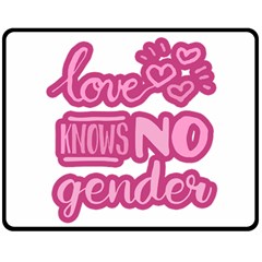 Love Knows No Gender Double Sided Fleece Blanket (medium)  by Valentinaart