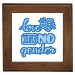 Love Knows No Gender Framed Tiles by Valentinaart