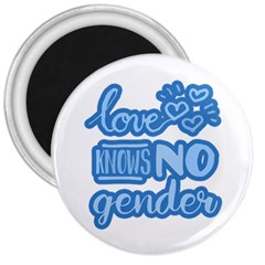 Love Knows No Gender 3  Magnets by Valentinaart