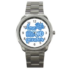 Love Knows No Gender Sport Metal Watch by Valentinaart