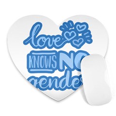 Love Knows No Gender Heart Mousepads by Valentinaart