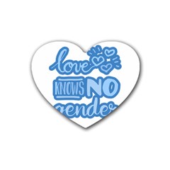 Love Knows No Gender Rubber Coaster (heart) 